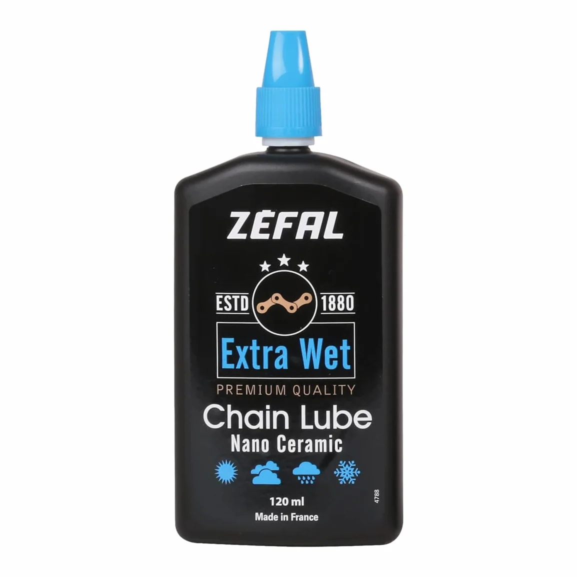 ZEFAL Extra Bagnato, Lubrificante a Catena in Ceramica Unisex-Adulto, Nero, 125ml