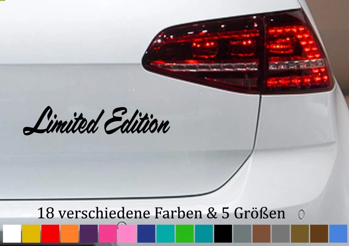 Adesivo per auto “Limited Edition” in vinile, JDM OEM, 64-verde, 15 x 3 cm