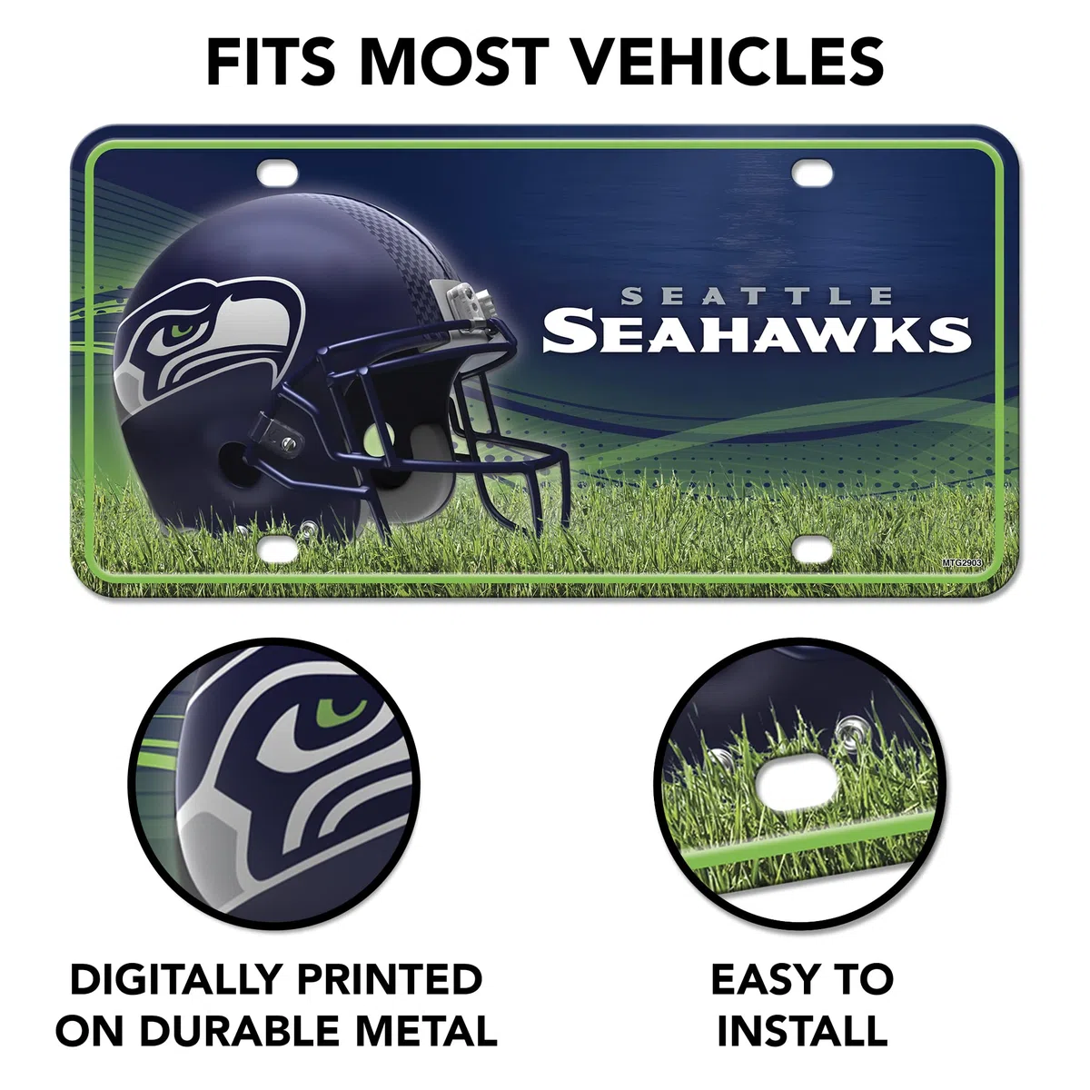 Rico Industries NFL Liv Metal License Plate Tag