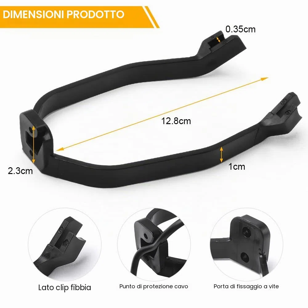 Ainiv Parafango Posteriore per Scooter, Staffa Parafango, Luce Posteriore LED e Striscia Riflettente, Accessori di Ricambio per Scooter