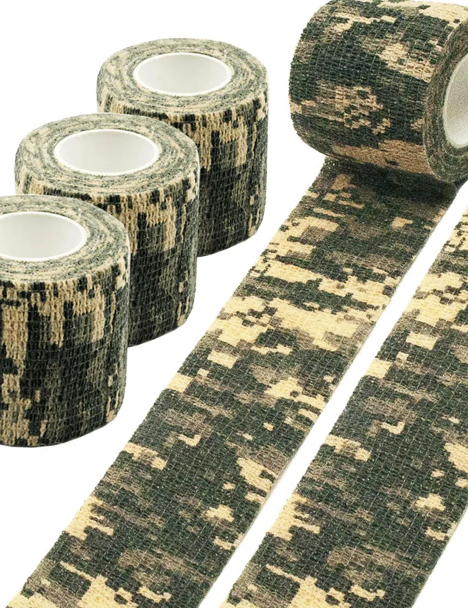 3 nastri mimetici mimetici, da caccia e tessuto, set da 3 pezzi, 4,5 m