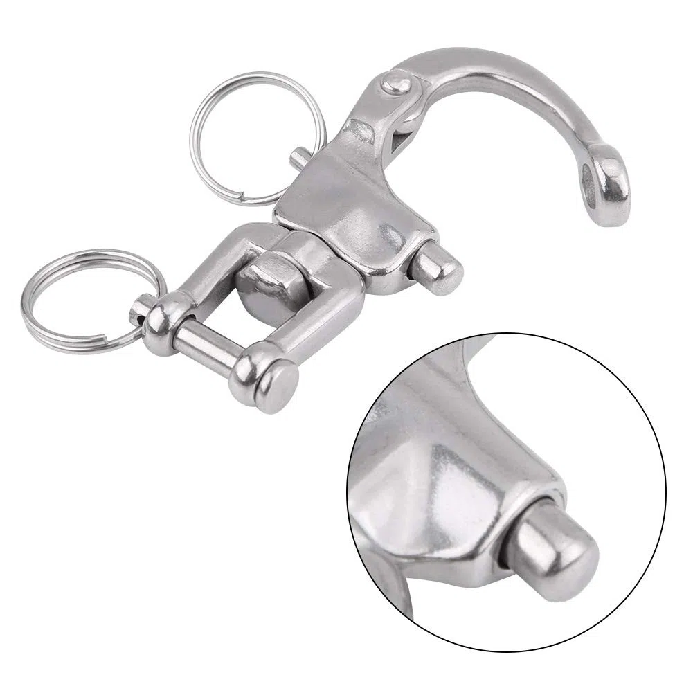 Moschettone girevole a sgancio rapido moschettone a vela per barca Spinnaker Halyard acciaio inossidabile 316(70mm)