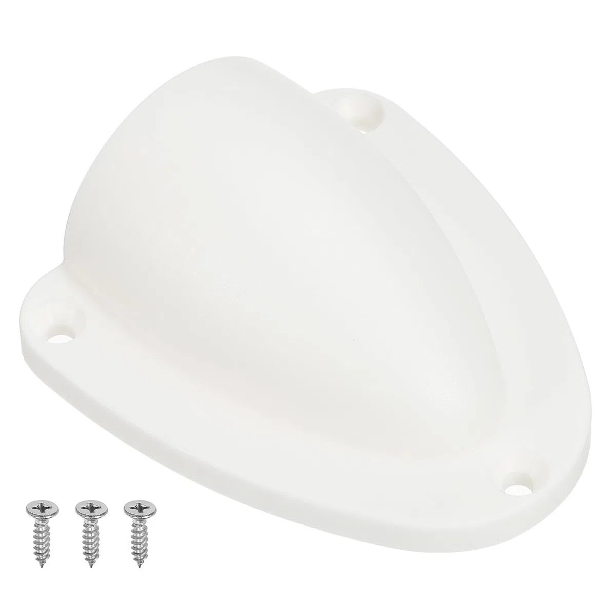 PATIKIL 2-29/32" Coperchio di Sfiato per Cavo in Nylon Marino, Tappo di Sfiato in Plastica a Conchiglia con Viti di Installazione per Yacht, Bianco