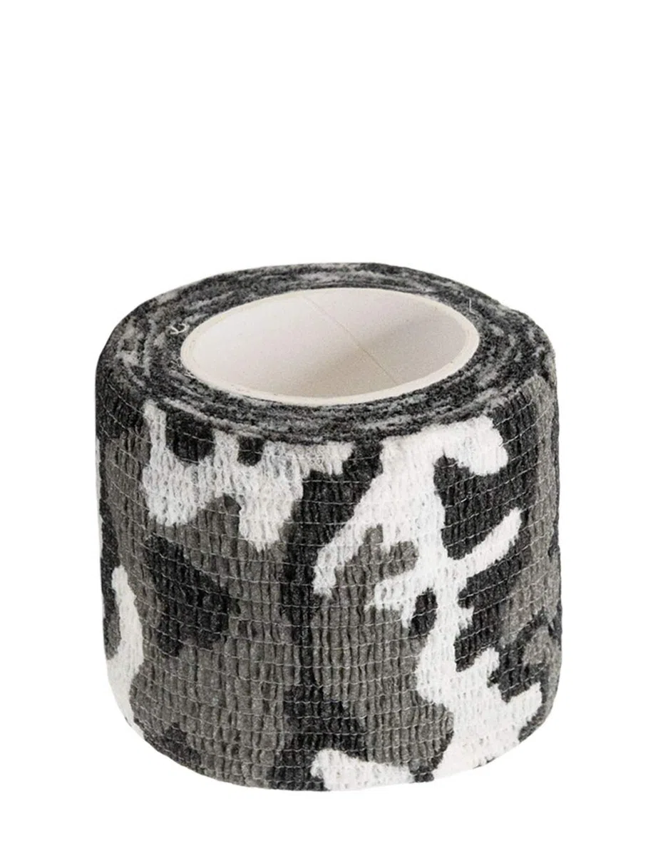 3x Nastro Camouflage, Nastro Tessuto, Impermeabile, Riutilizzabile, Nero/Bianco, 4,5m