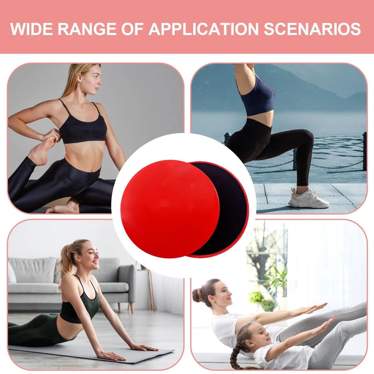 Core Slider, Slider per l'allenamento - Slider per i piedi a due lati per l'allenamento,Slider per nucleo da 2 pezzi per allenamento, slide resistenti da utilizzare su moquette pavimenti in legno