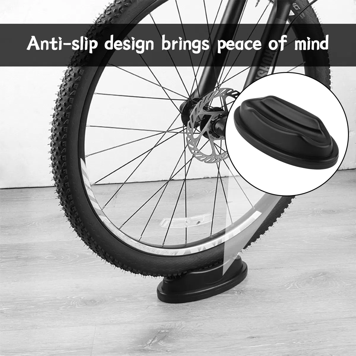 Pedana anteriore a rulli,Bicicletta anteriore ruota riser Block,Supporto ruota anteriore,Mountain bike/bici da corsa Ciclismo Block per allenamento indoor Cycling - nero
