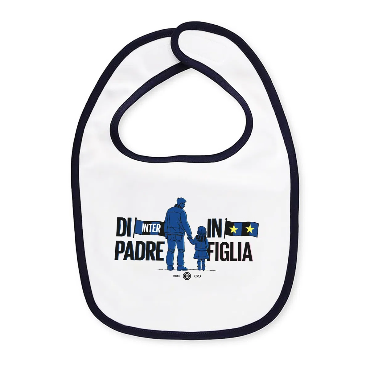 Bib, Bavaglino Neonato Unisex Bambino, Bianco, Taglia unica, Padre/Figlia