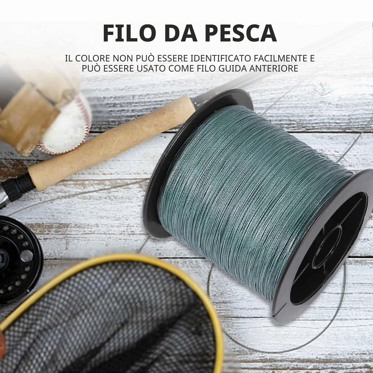 Filo da pesca intrecciato in nylon, 30 lb, 300 m, 11 kg, ad alte prestazioni per esche e pesca