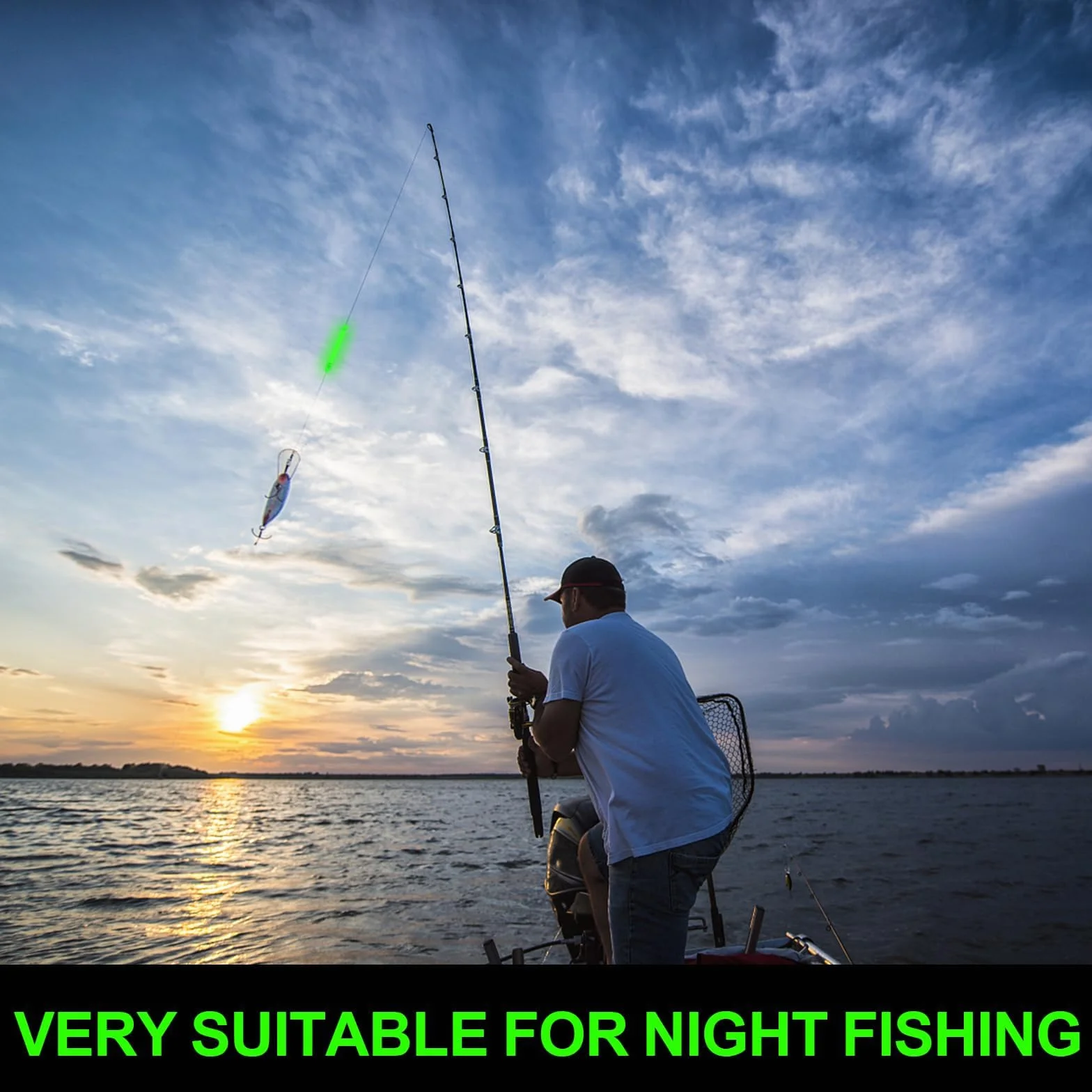 GOMETY 100 luci notturne da pesca, 4,5 mm, luci a LED, per canna da pesca, pesca notturna, bastoncini luminosi per nuotatori, canne da canna, pali