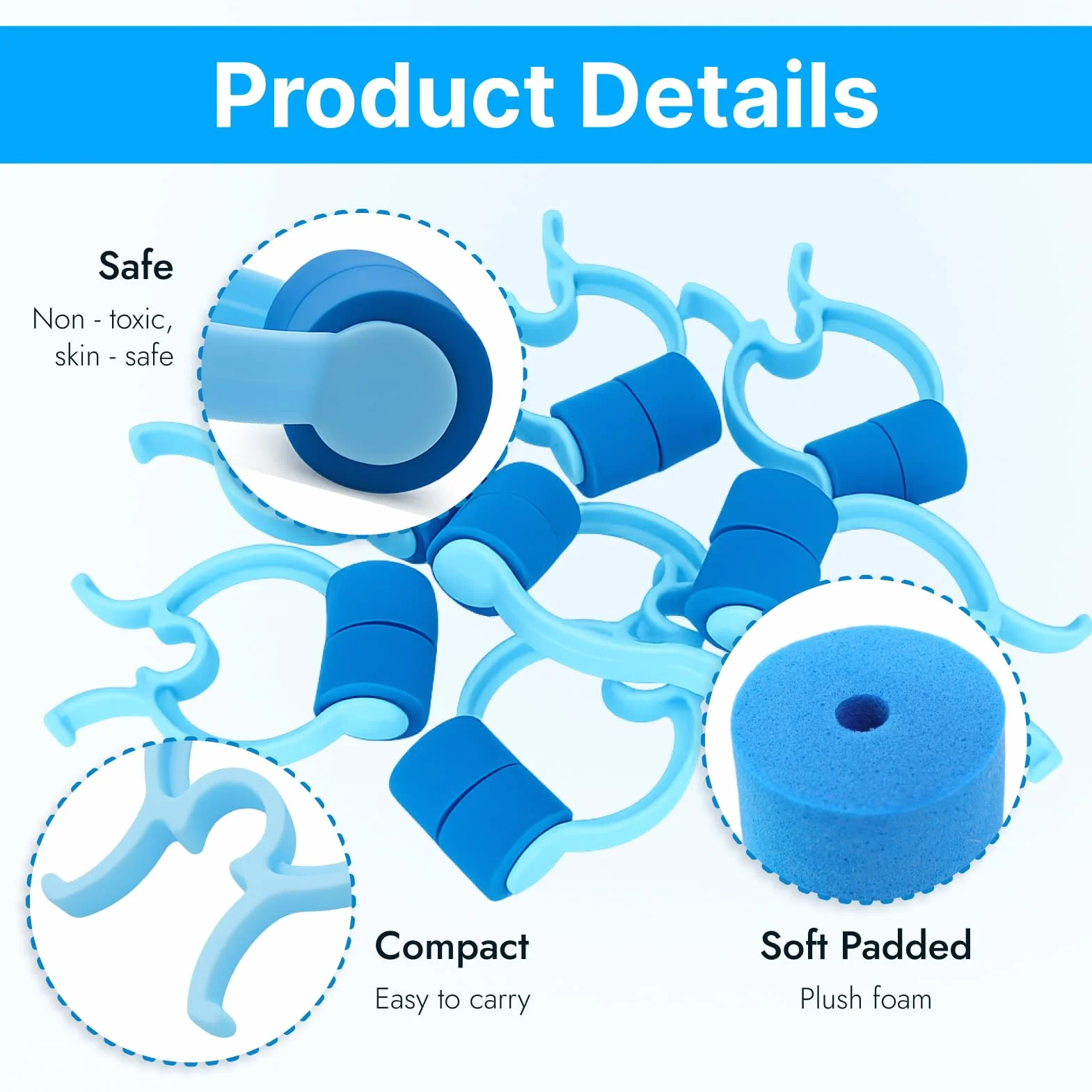 16 PCS Clip per Naso Clip per Naso da Nuoto E Sangue dal Naso, Tappanasoper in Schiuma Morbida, Naso Clip per Piscina, Sport, Tappi Tappa Naso Nuoto Clip per Adulti E Bambini