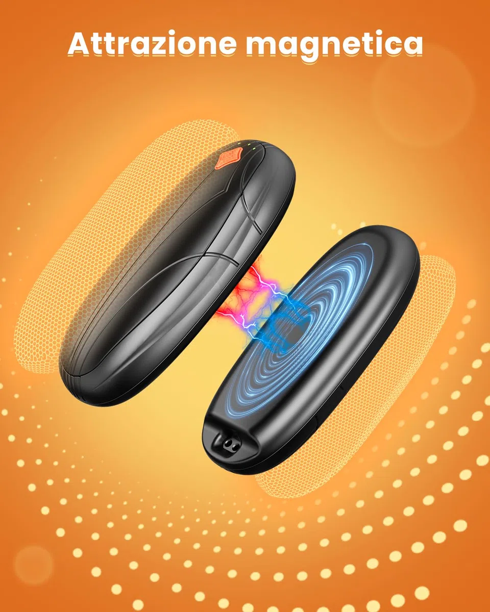 Scaldamani Ricaricabile 2 Confezione con Ricarica Custodia, 14000Mah Scalda Mani Portatile Elettrico, Scaldamani Usb Riutilizzabile, Durata, Regali di Natale per Campeggio All'aperto, Caccia