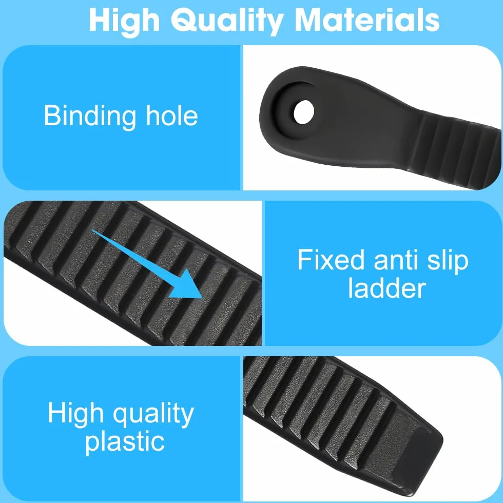 10 Pezzi Cinturini per Giunti a Piede di Snowboard, Cinghie per Attacchi Snowboard in Plastica Accessori Caviglia Scaletta Cinghia di Ricambio Binding Snowboard Strap Vincolanti per Scal