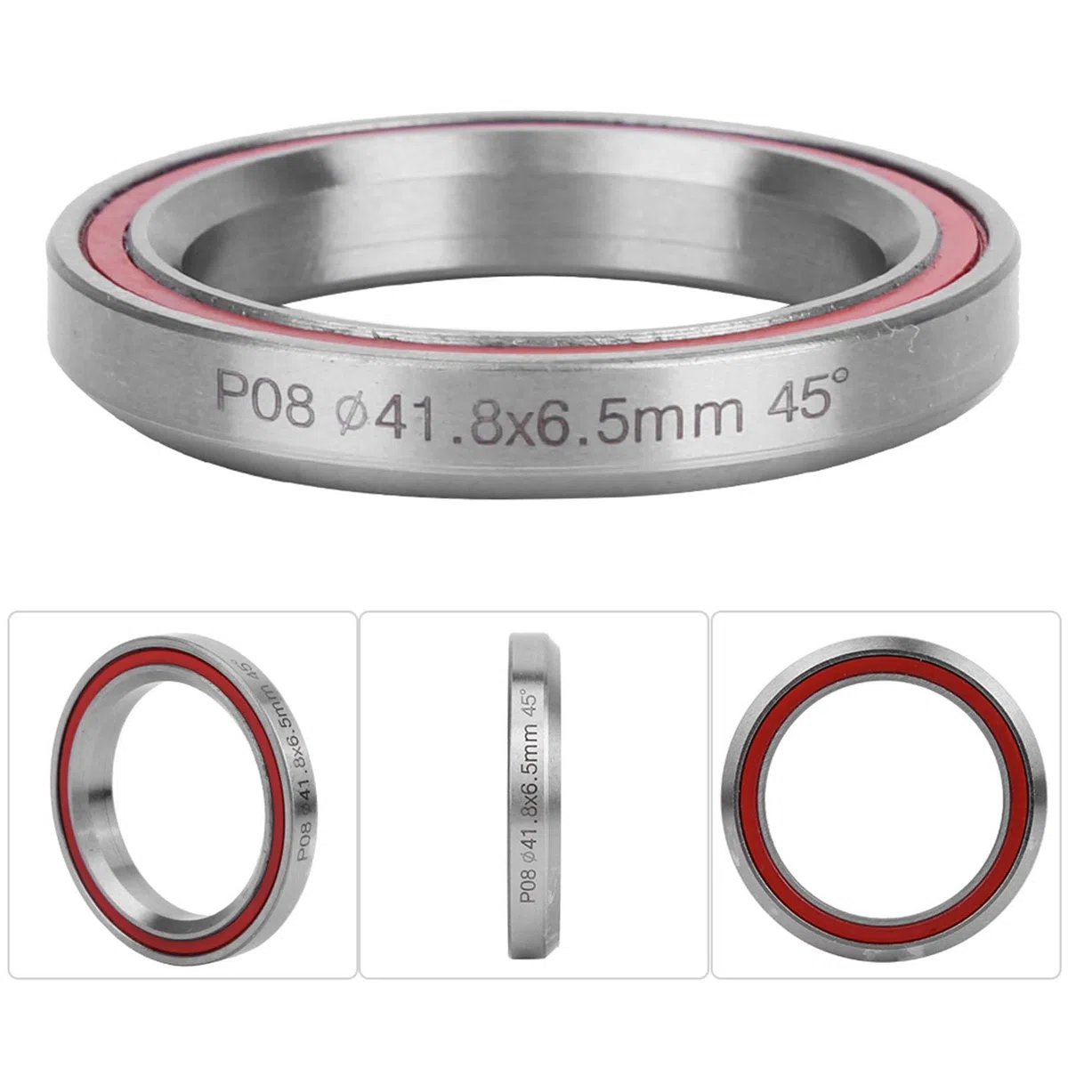 Cuscinetto per Serie sterzo da 41 mm per canotto da 1 1/8 Pollici, componente Cuscinetto per Serie sterzo sigillato in Acciaio per Serie sterzo per Mountain Bike da