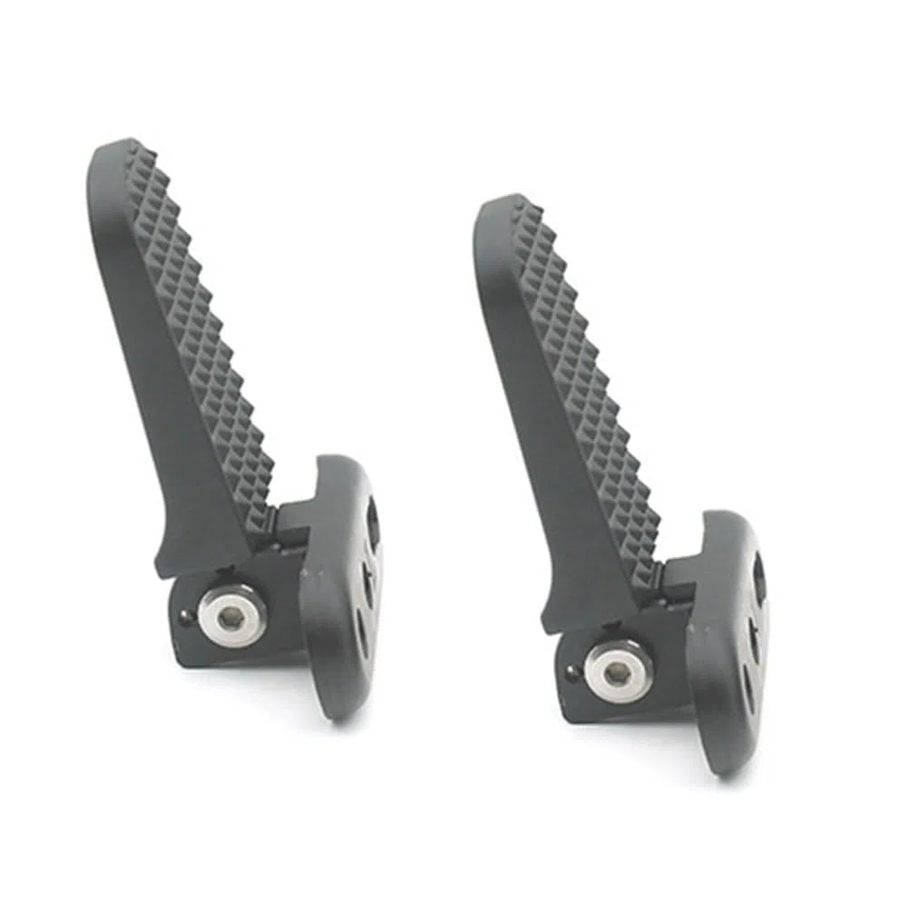 Pioli per bici in lega di alluminio per scooter elettrico, pedali antiscivolo con design pieghevole, 78 x 75 mm, compatibili con E-for Bike e veicoli mobili, nero