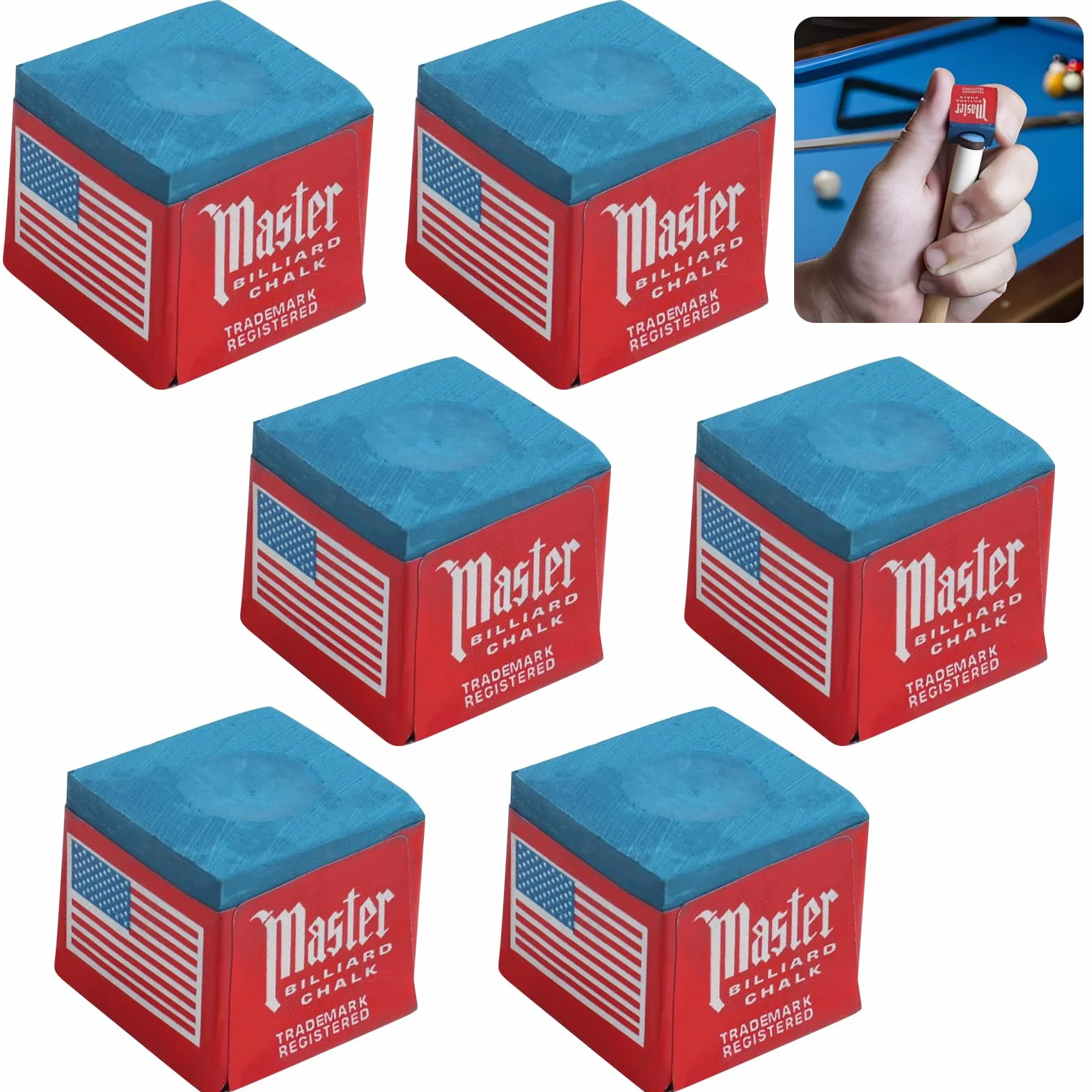 12 Pezzi Gessetti da Biliardo Professionali, Gesso Biliardo Scatola, Gessetti per Stecca da Biliardo di Alta qualità, per Stecche da Biliardo, Migliora Precisione e Durata