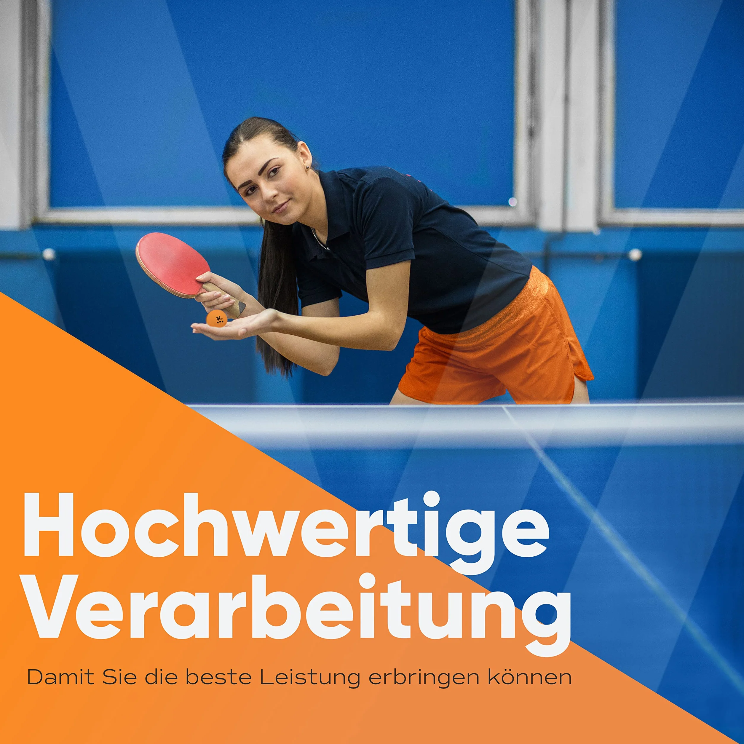 Villkin Palline da ping pong a 3 stelle, 40 + 24 pezzi, a lunga durata, per il tempo libero e la competizione, da tavolo da tennis, 40 mm