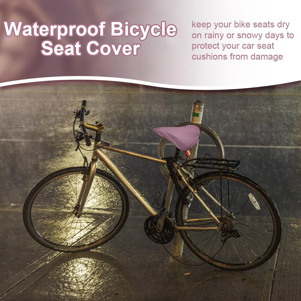 Copri Sella Bici 28x24 cm,Coprisella Bici Impermeabile,Cover per Sella Bici,Antipioggia Copri Sellini per Bicicletta,Coprisella Bici Idrorepellente, Coprisella in PVC per Qualsiasi Tipo di Bicicletta