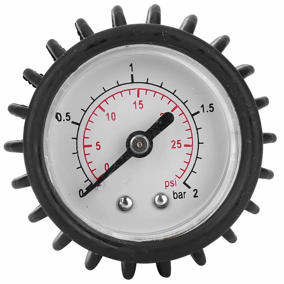 POENVFPO Barometro Singolo per Gommone, Manometro in PVC da 30 PSI, Accessori per Kayak per Progetti All'aperto, Sci Nautico, Surf, ECC.