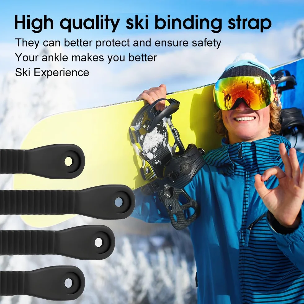 10 Pezzi Cinturini per Giunti a Piede di Snowboard, Cinghie per Attacchi Snowboard in Plastica Accessori Caviglia Scaletta Cinghia di Ricambio Binding Snowboard Strap Vincolanti per Scal