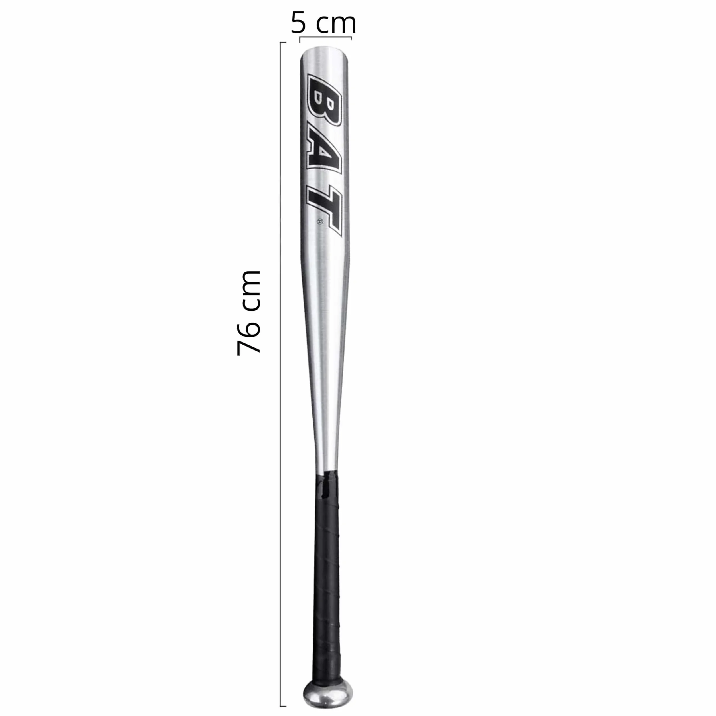 Mazza da Baseball in Alluminio 76 cm 30 Pollici Leggera per Adulti e Ragazzi Manico Antiscivolo