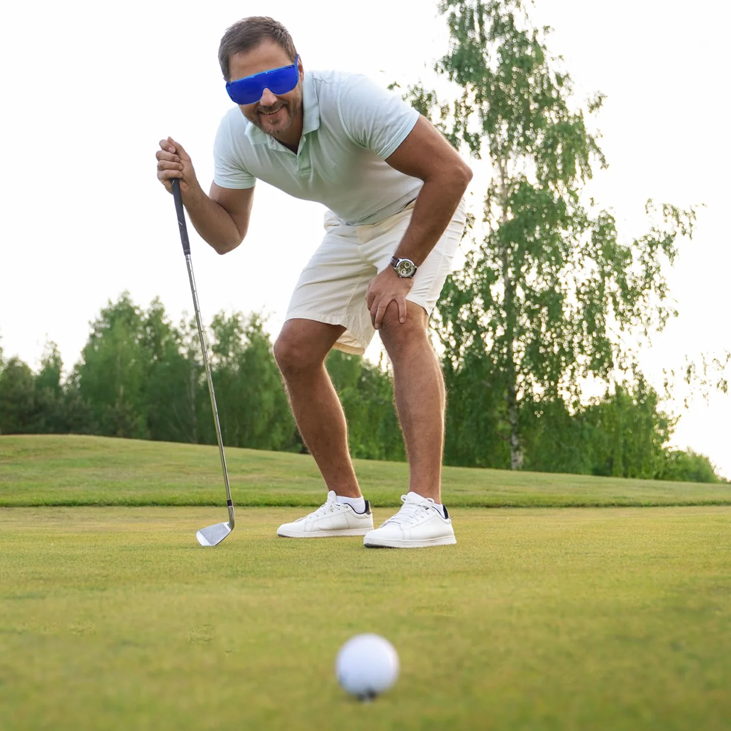 Mad Monkey Cercatore di Palline da Golf - Regalo Perfetto per i Golfisti - Occhiali cercapalle da Golf