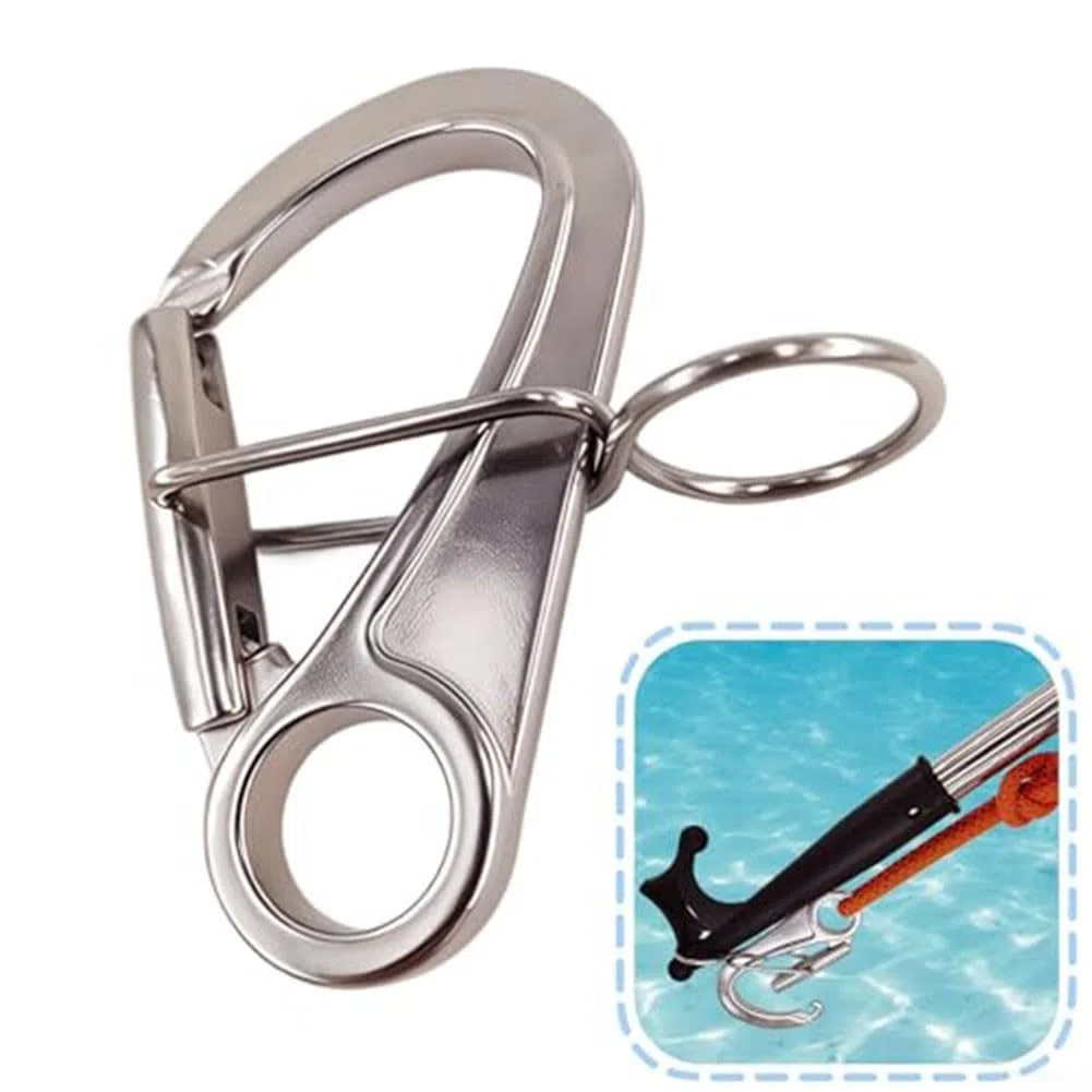 Gancio di attracco in acciaio inossidabile 316 Marine Grade Quick Release Snap Clip autobloccante Moschettone di ormeggio per canottaggio Yachting Escursioni Attrezzatura di sicurezza