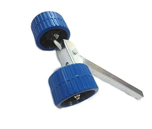 RULLO LATERALE DOPPIO BLU CON SUPPORTO 40x40 MM ACCESSORI CARRELLO BARCA NAUTICA