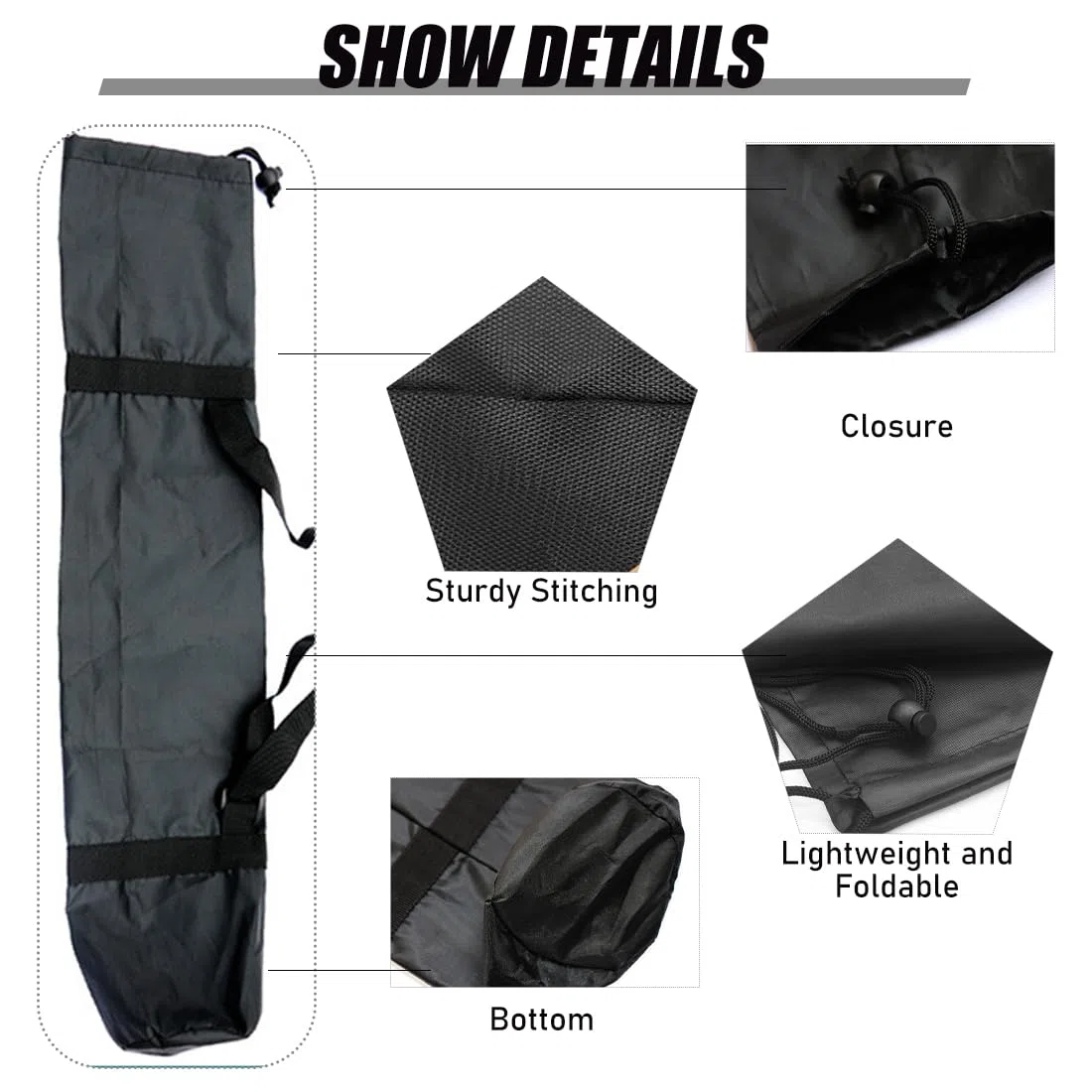 2 Pezzi Borsa per Tappetino Yoga, Sacca Custodia Tappeto Palestra e Pilates, Borsa con Coulisse per Treppiede,Yoga Accessori,Tappetini Pilates,23x130cm