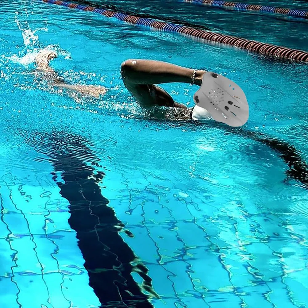 1 Paio di Pagaia da Nuoto Paddle Nuoto Piscina Pale da Mano da Nuoto con Cinghie Regolabili per Adulti Bambini Adolescenti Unisex (Grigio)