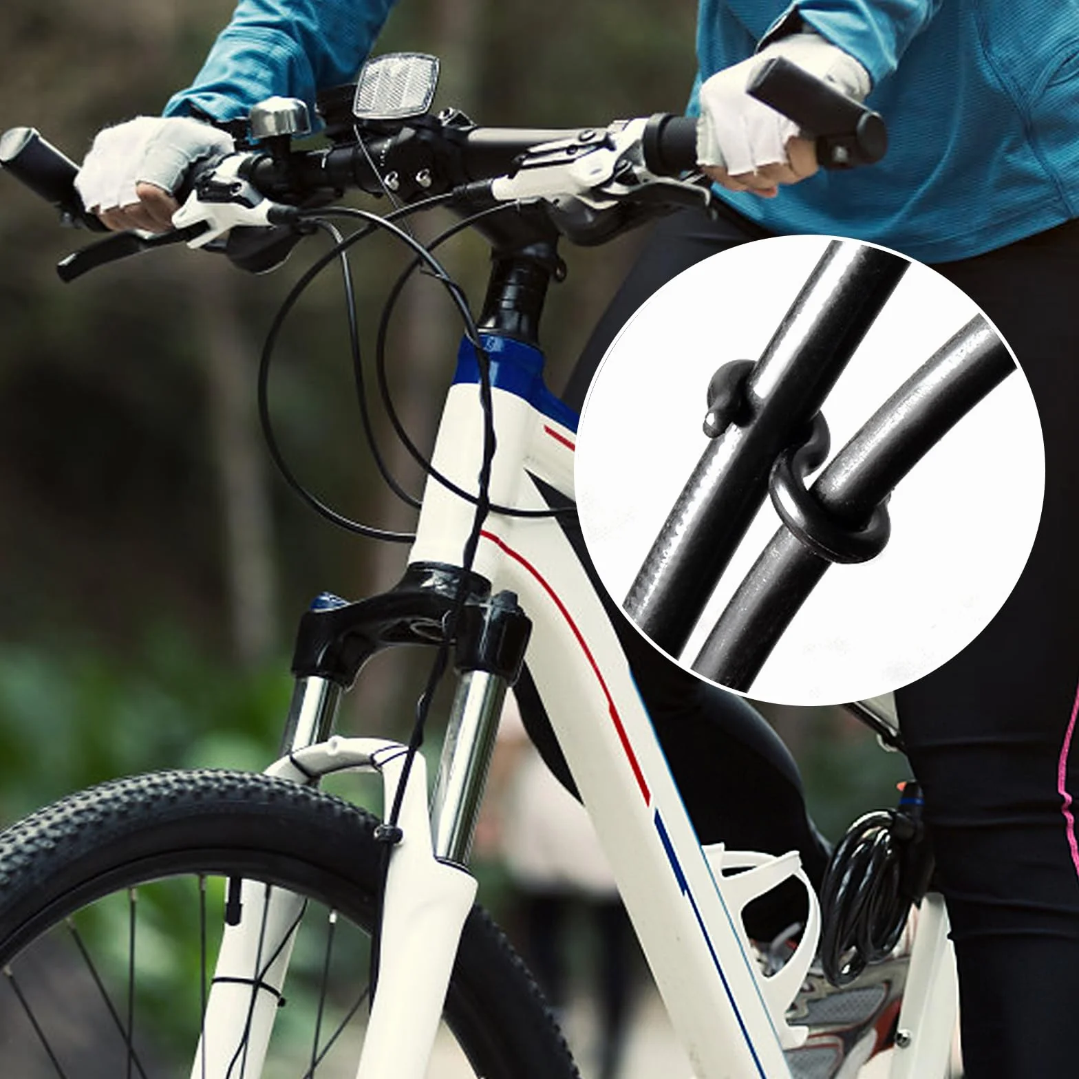 Set di cavi freno per bicicletta Gemtte, 2 set di Bowdenzug universali per bicicletta e cavo del cambio, set di cavi freno per bicicletta con 2 V-Bremskrümmer (90 gradi) per mountain bike, bici da