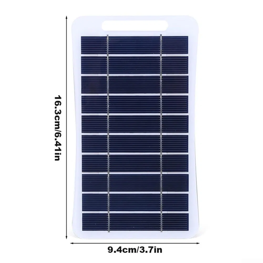 Pannello solare portatile impermeabile da 2 W 5 V per telefono cellulare, campeggio, escursionismo, ricarica, alta efficienza di conversione, pannello solare per campeggio ed escursionismo