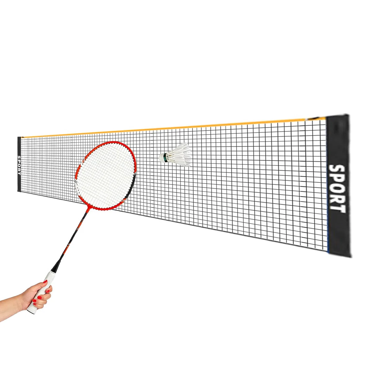 Rete da Badminton | Facile montaggio, attrezzatura pieghevole - Rete da giardino per badminton, pickleball,per famiglia, bambini, adulti, sport in spiaggia, campo, giochi,