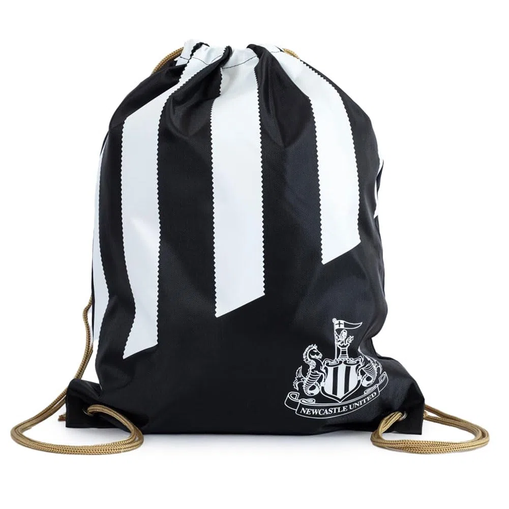 Hy-Pro Newcastle Gym Sack-Stripe, Sacca da Palestra Unisex-Adulto, Nero e Bianco, Taglia Unica